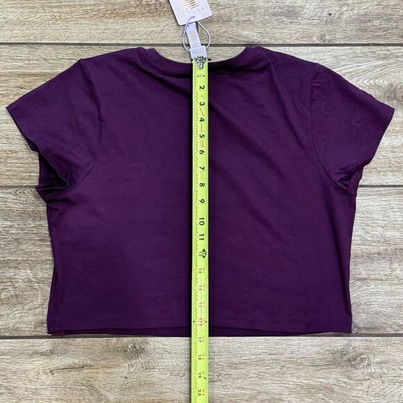 Savage X Fenty Baby Pocket Tee Purple Crop Top T-Shirt XL - Picture 6 of 10
